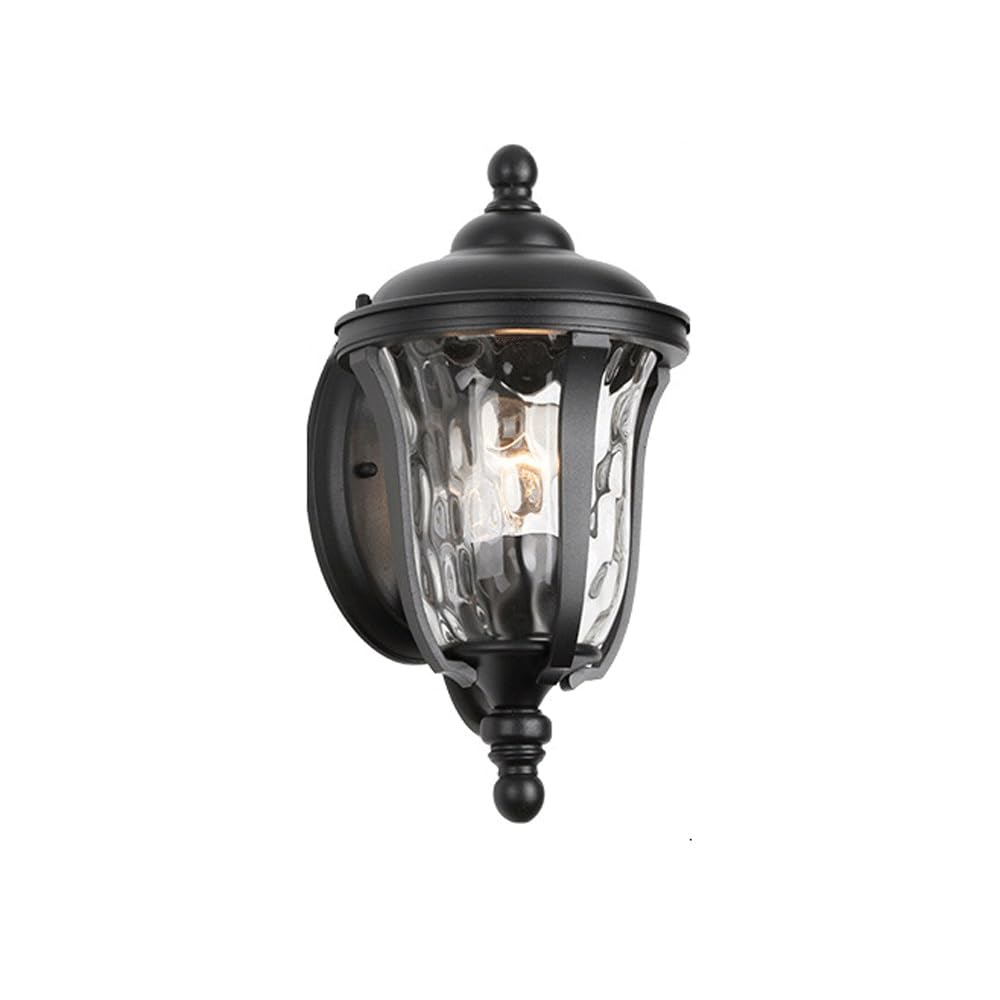 Lampe d'extérieur européenne avec abat-jour verre ondulé pour maison