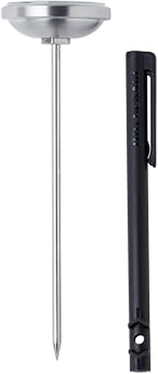 KQ919 Analog Instant Read Food and Meat Thermometer with 1.75-inch Dial, Recalibration Feature, Black Storage Sleeve