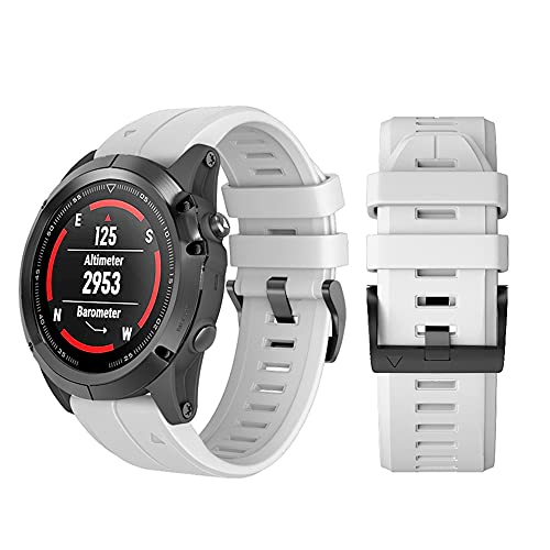 Sportarmband mit Schnellentriegelung, Ersatz f&uuml;r Garmin Fenix 3/Fenix 3 HR/Fenix 5X/Fenix 5X Plus Smart Watch (wei&szlig;)