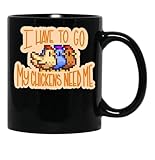KUGIBNBS Stardew Valley Chickens Black Coffee Mug, Gift Coffee Mug