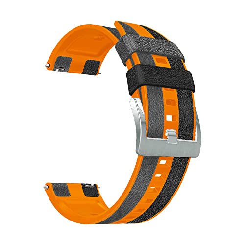 Correa de cuero premium de 22 mm EPANO para Garmin Venu 2 en color Ágata