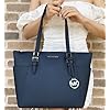 Michael-Kors-Charlotte-Large-Top-Zip-Tote Michael Kors Charlotte Large Top Zip Tote (Navy/Silver Hardware)