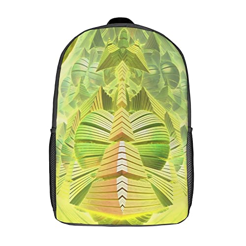 Sac à dos d'école pour enfants 17 pouces avec imprimé 3D Fractal Fashion pour étudiants