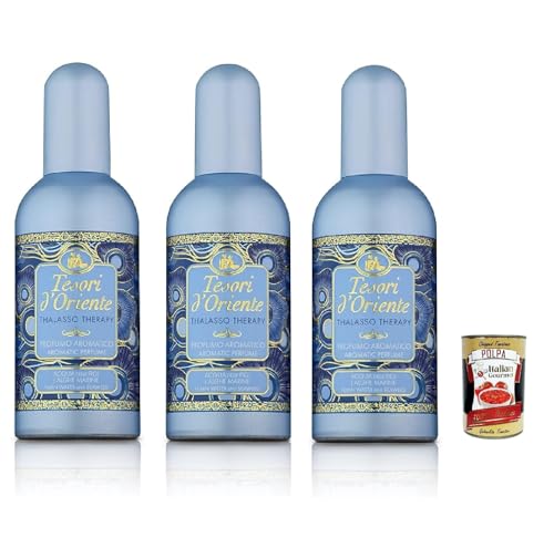 Tesori D'oriente Thalasso Therapy 100ml, Meeresduft, Noten von Bergamotte, Lavendel, Patchouli und weißem Moschus 3x100ml + Italian Gourmet polpa 400gr