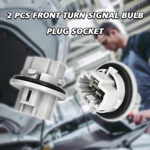 Hirificing 2PCS Turn Signal Bulb Socket, Front Turn Signal Blinker Light Bulb Plug Socket Replacement OEM 90075-60060 Compatible with Toyota 4Runner Tundra Tacoma Sequoia Venza (Gray)