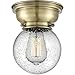 Innovations 623-1F-AB-G204-6-LED Beacon 1 Light 8 inch Flush Mount, Antique Brass