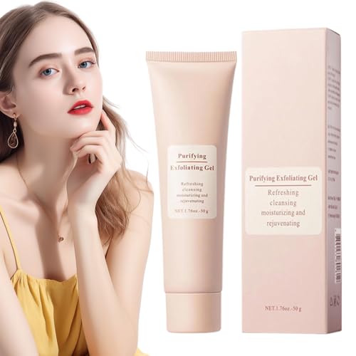 Gel exfoliante: lavado de cara de espuma aclaratoria | Crema purificadora para piel aceitosa y combinada | Gel gel de pelado 50g Remover de piel muerta Care de | Exfoliante facial para hombres de