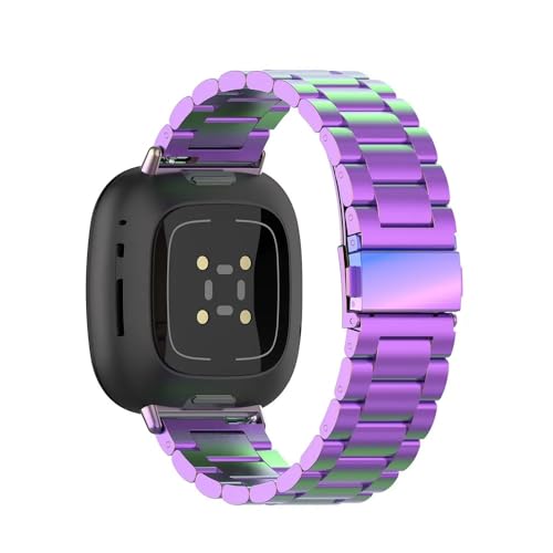 Image of YODI Watch Band Compatible with Fitbit Versa 4 / Fit bit Versa 3 / Fitbit Sense /Sense 2 Band, Soft Replacement Silicone Wristband for Women Flexible Waterproof Sport Watch Strap for Men Large
