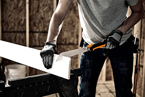 Fiskars Pro Klappbare Zugsäge, Sägeblattlänge: 25 cm, 13 TPI, Schwarz/Orange, PowerTooth, 1062933