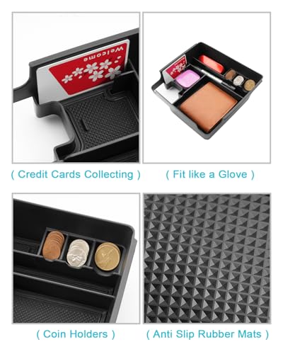 Image of CDEFG 2PCS for 2022 2023 2024 Nissan Frontier Center Console Organizer 2022-2024 Nissan Frontier Truck Dash Organizer Dash Storage Box 2022-2024 Frontier Truck Accessories(Not for 2025)