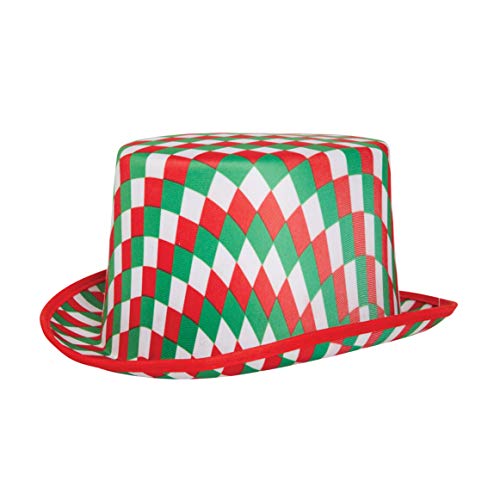 Top Hat Chequered (R/G/W), Red, Green, White