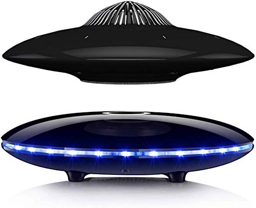 Schwebender schwebender Lautsprecher, magnetischer schwebender Lautsprecher, Fliegender Untertassen-Subwoofer mit Buntem LED-Nachtlicht mit
