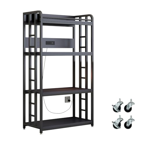 METYERRY Adjustable 4-Tier Heavy Duty Kitchen Baker's Rack with P...