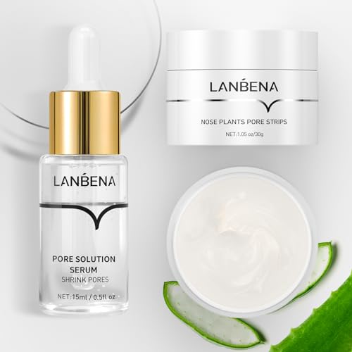 Lanbena LB23086TH1AZ 3 In 1 Blackhead Removing Set, Pore Strips+Pore Solution Serum+Removal Strip Paper, Black Head Remover Mask thumb #5