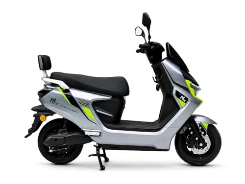 Image of EOX DRIFTER Electric Scooter for Adults | 48V Removable Lithium Battery | 50-70 km Long-Range Ride | Lightweight Non-RTO E-Scooter | 180kg Weight Capacity (TIATANIUM SILVER)