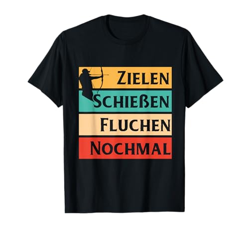 Bogenschießen Geschenk Bogensport Archery Bogenschütze Zielscheibe T-Shirt für Männer und Damen,...