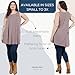 Azules Sleeveless Tunic Tops for Women – Flowy Loose Fit Rayon Tank Tops Dressy Long Tunics for Leggings & Summer Outfits Large Mocha