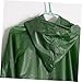 Beavorty Thickened Adult Hooded Raincoat EVA Rain Cape for Camping and Outdoor Use Portable Reusable Unisex Rain Poncho in Army Green with Drawstring Hood Lightweight Windproof Rainwear for