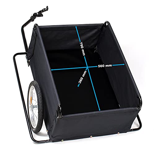 Wiltec Fahrrad Lastenanhänger 139x88x60 cm bis 65 kg, Fahrradanhänger mit Radschutz Rahmen, Deichsel klappbar & Schnellkupplung für Einkäufe, Urlaub, Radtouren