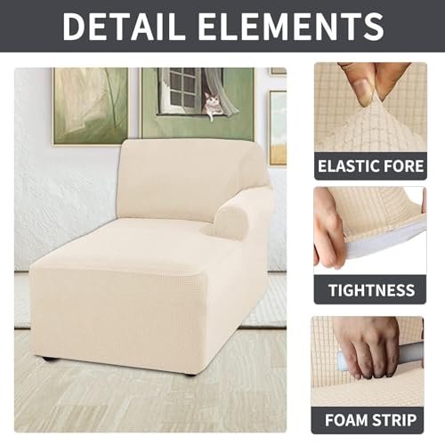 Funda elástica de Licra para sofá Chaise Lounge en Forma de L protector de sofá seccional G 4