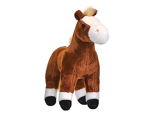 Wild Republic 15490 Republic 16994 Plüsch Pferd, Cuddlekins Kuscheltier, Plüschtier, 30 cm, Braun