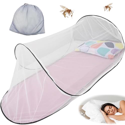 Moustiquaire Pop Up Voyage Pliable Camping, 200 x 80 x 56 cm, Convient pour Les Hébergements de Camping, Évite Efficacement les Moustiques
