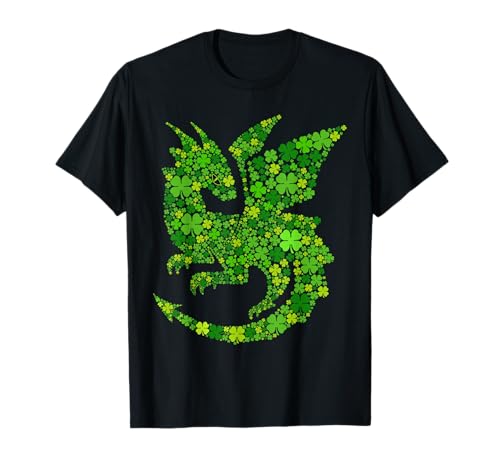 Trébol del Día de San Patricio Dragón Orgullo irlandés Camiseta