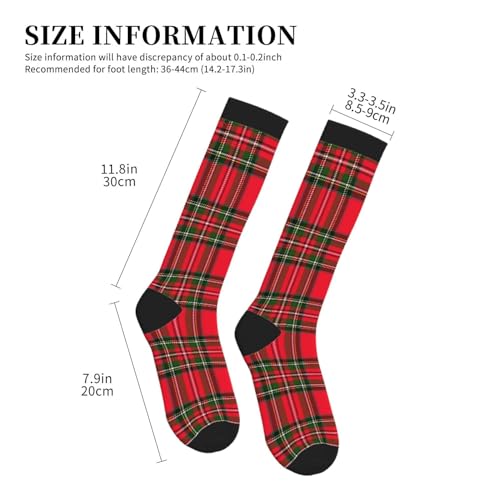 Royal Stewart Tartan Compression Socks For Women Men Knee High Running Socks For Running4