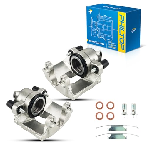 Image of PHILTOP Front Disc Brake Caliper Assembly Replacement for BMW 1992-1995,2001-2005 325i, 2001-2006 325Ci, 2003-2007 Z4 3.0L, 2001-2005 325xi, 1996-2000 328i, 191618+191619 Front Driver and Passenger