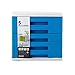 Produktbild Bxwjg Desktop-Aktenschrank, 5-Ebenen-Vertraulichkeit Von Data Office Storage Drawer Office Desktop Drawer Organizer, Blau (10,7 Zoll * 13,5 Zoll * 9,8 Zoll)