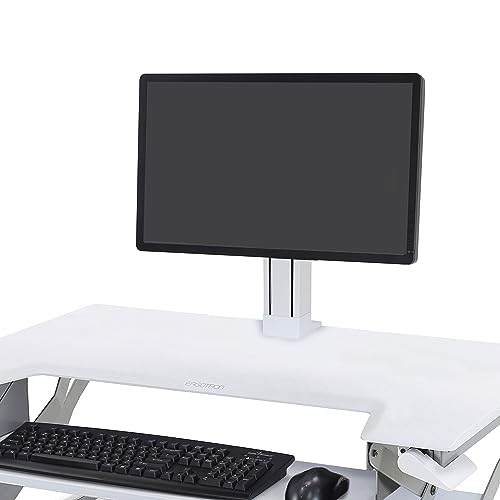 Image of Ergotron - WorkFit Single Monitor Kit, LD - for Monitors Up to 27 Inches, 6 to 16 lbs - Add-on for WorkFit-T, WorkFit-TL, WorkFit-TX and WorkFit Corner - White