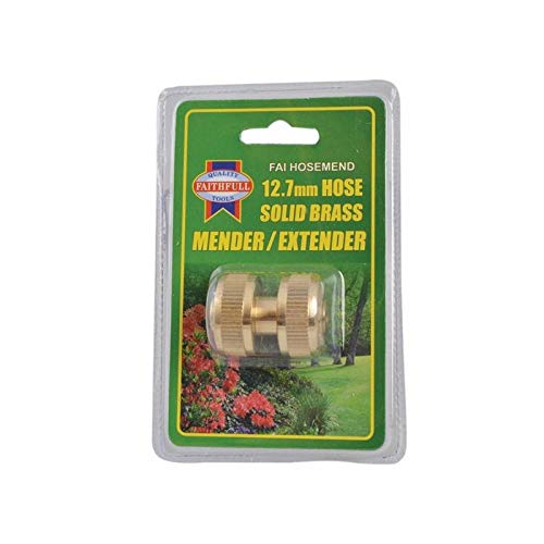 Faithfull FAIHOSEMEND Brass Hose Connector / Mender 12.7 mm (1/2 Inch) Diameter, Small - Image 3