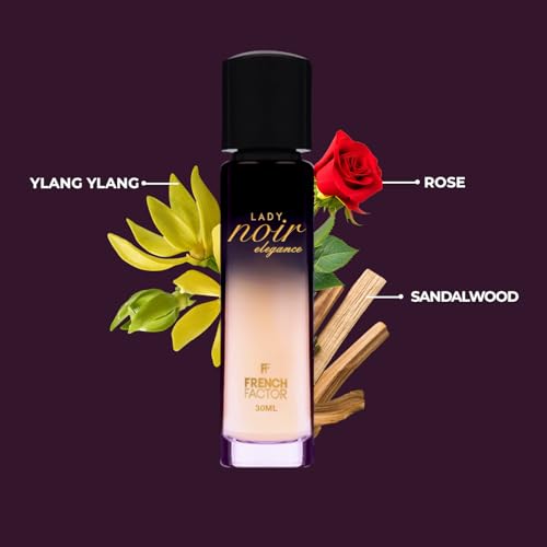 Image of French Factor Lady Noir Perfume Gift Set For Women Long Lasting Luxury Eau De Parfum With Fresh Aromatic Notes Party Perfume For Girls Made In India (Pack of 3, 30ml each)