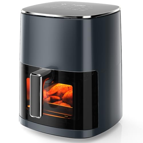 OLIXIS Air Fryer 6 Quart with Window Square Air Fryer 12-in-1 Air Fry, Roast, Reheat, Dehydrate,...