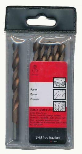 TG Tools A9144:40635D Cobalt Plated High Speed Drill Bit, 1/4-Inch, 6-Piece