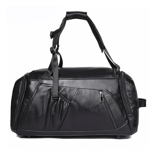 HBJWOV Retro Leather Duffle Bag Weekend Bag Men's Handbag Men Real Cowhide Leather Travel Duffle Bag