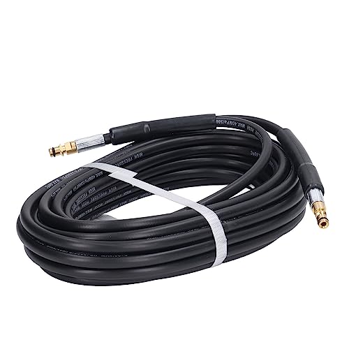 High Pressure Water Hose, 5800psi Rubber Pressure Washer Hose, 15m Length, Two End Plug, Suitable for Karcher K2 K3 K4 K5, and Wear