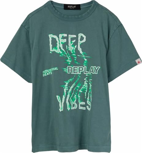 Replay T-Shirt Garçon anti-irritation col élastique coton durable