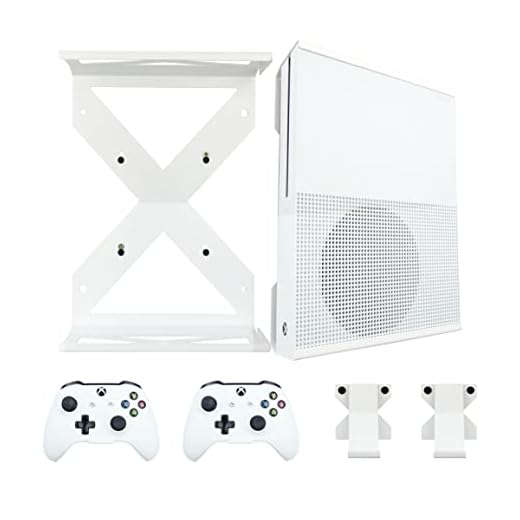 Xbox One S väggfäste och kontrollfästen bunt (vit) – signatur X Design! – Tillverkad i Storbritannien!