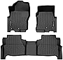 SMARTLINER Custom Floor Mats 2 Row Liner Set Black Compatible with 2022-2023 Nissan Frontier (Crew Cab with 2nd Row Under-Seat Storage)