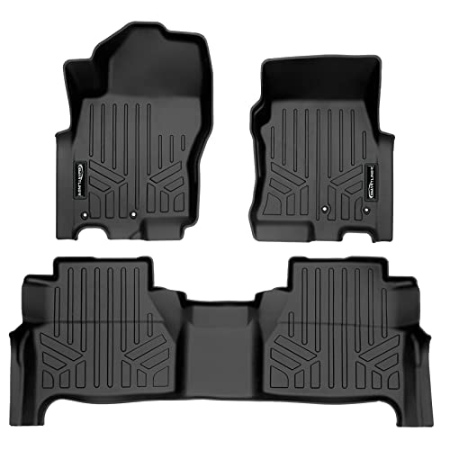 SMARTLINER Custom Floor Mats 2 Row Liner Set Compatible with 2022-2025 Nissan Frontier