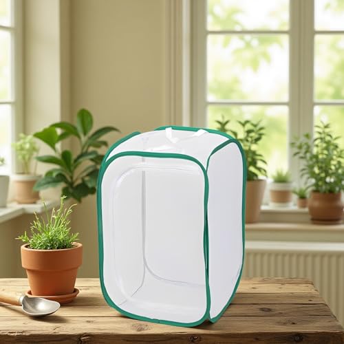 Hábitat de mariposas portátil de gran espacio y estructura de red plegable blanca 4