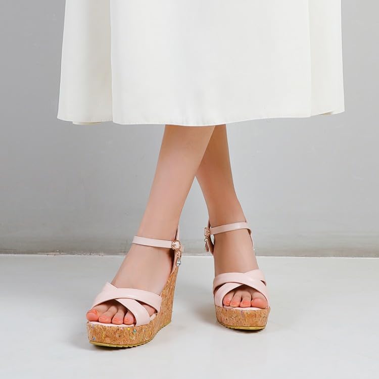 Women's Ankle Strap Wedge Platform Heel Sandals3