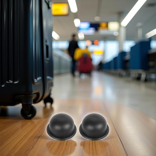 Image of Black 1Pair Replacement Plastic Stud Luggage Feet Pads, Luggage Replacement Parts for Luggage Bags Suitcase Stand Feet Luggage and Travel Gear Luggage and Travel Gear Travel Accessories