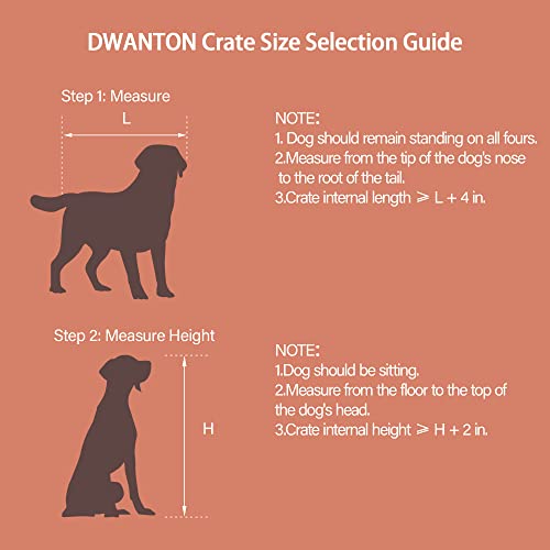 Dwanton Dog Crate Furniture With Cushion, Xl Wooden Dog Crate With Double Doors, Large Dog Crate Furniture, Dog Kennel Indoor, End Table, 43.3" L #TOP6