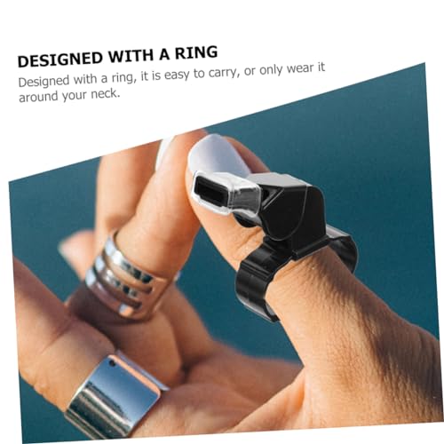 2 silbatos deportivos con anillo para árbitros miniatura 7