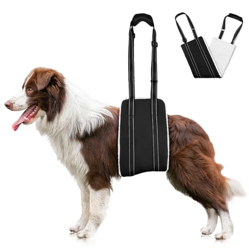AOOHA Hunde Tragehilfe, Hund Hinten Lift Support Geschirr, Flauschig Weiches Material, Verstellbare Gehhilfe, Hundegeschirr für behinderte, verletzte oder ältere Hunde (L)