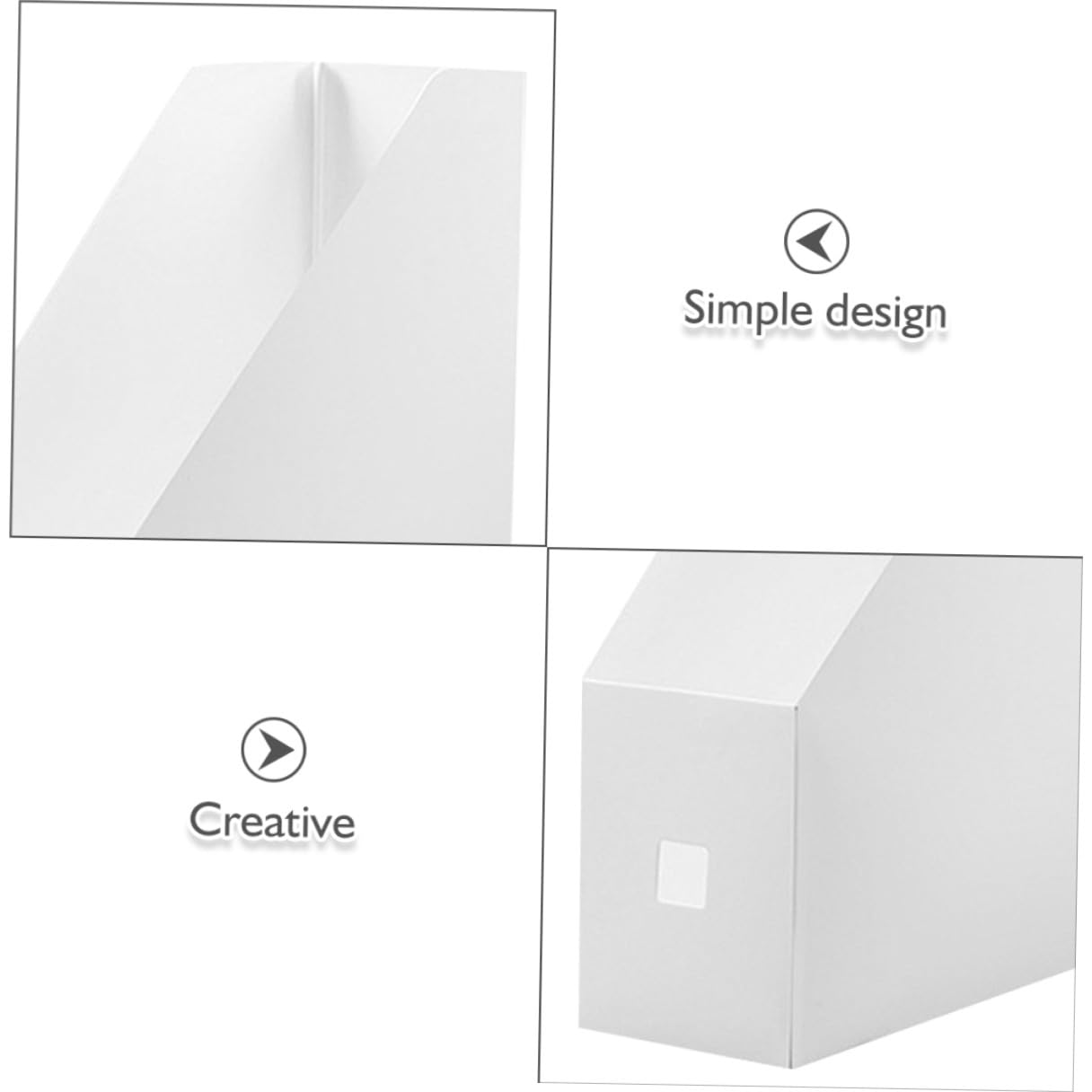 3 pezzi Portariviste in Plastica Bianca Opaca Organizer da Scrivania per Documenti e File Contenitori Ufficio Supporto Libri e Schedario Semplice per Casa e Studio