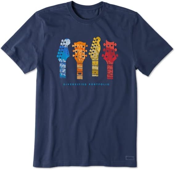 Camiseta de manga corta para hombre con diseño de guitarras diversificadas Tie Dye