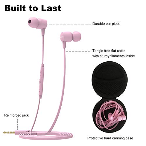 Moxking YI1-PINK Joymiso Tangle Free Earbuds thumb #2